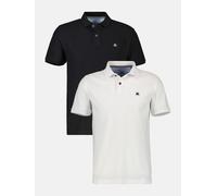LERROS Poloshirt für Herren in *Cool & Dry* Piquéqualität - 2er Pack - Black/black L