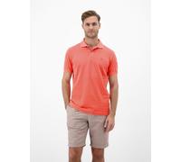 LERROS Poloshirt, unifarben aus gestreiftem Piqué-Gewebe - Vivid Red L