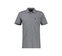 Poloshirt LERROS "LERROS Poloshirt, sportiv-gestreift", Herren, Gr. S, blau (classic navy), 100% Baumwolle, ohne Ausschnitt, Kurzarm, Shirts (54378432-S) classic navy
