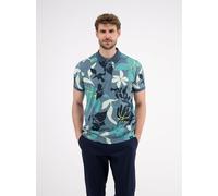 LERROS Poloshirt, sommerlich-floral gemustert - Crispy Blue XL