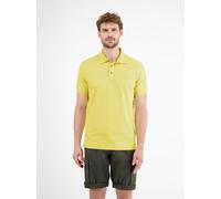 Poloshirt LERROS "LERROS Piqué-Poloshirt für Herren", Herren, Gr. S, gelb (faded gelb), 95% Baumwolle, 5% Elasthan, ohne Ausschnitt, Kurzarm, Shirts (56037813-S) faded gelb