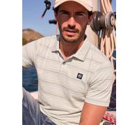 LERROS Poloshirt in feiner Piquéqualität mit frischer Streifenoptik - Cloudy White L