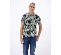 LERROS Poloshirt mit floralem Print aus 100% Baumwolle - Storm Grey XL