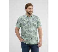 LERROS Poloshirt mit Print und Flachstrickkragen, große Größen - Bay Green 5XL