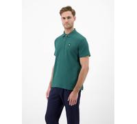 Poloshirt LERROS "Poloshirt mit Waffelstruktur aus 100 % Baumwolle", Damen, Gr. M, soft teal, 100% Baumwolle, ohne Ausschnitt, Shirts (29798552-M) soft teal