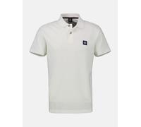 Poloshirt LERROS "Poloshirt mit Waffelstruktur, grosse Größen", Herren, Gr. 4XL, broken weiß, 100% Baumwolle, ohne Ausschnitt, Shirts (65172367-4XL) broken weiß