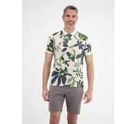 LERROS Poloshirt, sommerlich-floral gemustert - Broken White XXXL