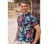 LERROS Poloshirt, sommerlich-floral gemustert - Classic Navy S