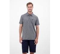 Poloshirt LERROS "LERROS Poloshirt, sportiv-gestreift", Herren, Gr. M, blau (classic navy), 100% Baumwolle, ohne Ausschnitt, Kurzarm, Shirts (54378432-M) classic navy