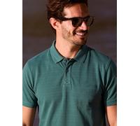 Poloshirt LERROS "Poloshirt, unifarben aus gestreiftem Piqué-Gewebe", Herren, Gr. 3XL, soft teal, 100% Baumwolle, ohne Ausschnitt, Shirts (44559857-XXXL) soft teal