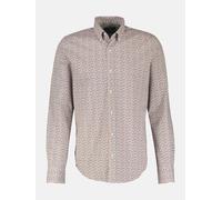 LERROS Poplinhemd für Herren, modisch gemustert - Spicy Orange S