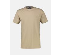 LERROS Premium Basic T-Shirt mit LERROS Logo-Print - Gravel Beige S