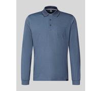 LERROS Legeres Langarm-Polo aus Mischgewebe mit Brusttasche - Classic Navy S