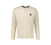 Sweatshirt LERROS "LERROS Serafino-Langarmshirt für Herren", Herren, Gr. XL, foam weiß, 100% Baumwolle, Sweatshirts (22600658-XL) foam weiß