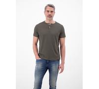LERROS Serafino Shirt mit Rundhalsausschnitt und Knopfleiste - Basalt Grey XXXL