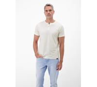 LERROS Serafino Shirt mit Rundhalsausschnitt und Knopfleiste - Broken White XL