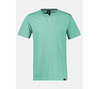 LERROS Serafino Shirt mit Rundhalsausschnitt und Knopfleiste - Mint Water L