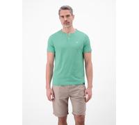 LERROS Serafino Shirt mit Rundhalsausschnitt und Knopfleiste - Mint Water S