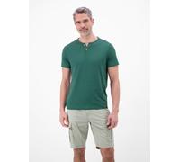 LERROS Serafino Shirt mit Rundhalsausschnitt und Knopfleiste - Soft Teal XL