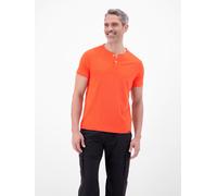 LERROS Serafino Shirt mit Rundhalsausschnitt und Knopfleiste - Vivid Red L