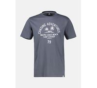LERROS Sommerliches T-Shirt aus Baumwolle mit O-Neck, große Größen - Lava Grey 3XL