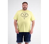 LERROS Sommerliches T-Shirt aus Baumwolle mit O-Neck, große Größen - Lemon Water 3XL