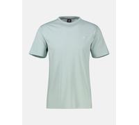 Rundhalsshirt LERROS "Sommerliches T-Shirt mit O-Neck in großen Größen", Herren, Gr. 5XL, grün (misty blau), 100% Baumwolle, Rundhals, Shirts Rundhalsshirt (56498745-5XL) misty blau