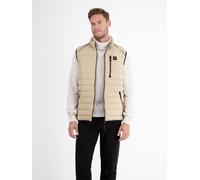 LERROS Sportive Steppweste mit hohem Kragen und Zippertaschen - Gravel Beige M