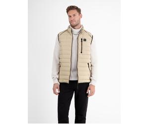 LERROS Sportive Steppweste mit hohem Kragen und Zippertaschen - Gravel Beige XL