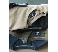 Lerros Strickpullover Damen Rundhals 100% Baumwolle meliert Rippbündchen XL beige (schwarz)