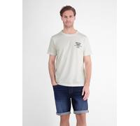 LERROS Sportliches T-Shirt aus Baumwolle mit Brust- und Rückenprint - Broken White XXXL