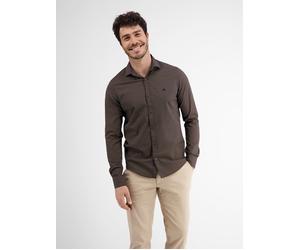 LERROS Stretch-Langarmhemd mit Minimal-Print - Classic Navy S