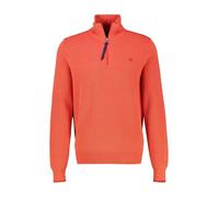Troyer LERROS, Herren, Gr. XXL, vivid rot, Strick, Obermaterial: 100% Baumwolle, unifarben, normal hüftbedeckend, Rundhals, Bündchen, Pullover Troyer, mit Logo-Stickerei (44270968-XXL) vivid rot