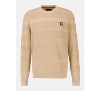 LERROS Strickpullover für Herren, tonal gestreift - Tender Beige Melange L
