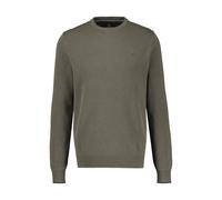 Strickpullover LERROS "Strickpullover aus Baumwolle in 2-Tone-Optik, große Größen", Herren, Gr. 5XL, braun (nordic olive), 100% Baumwolle, Rundhals, Pullover Strickpullover (99859014-5XL) nordic olive