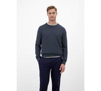 Strickpullover LERROS, Herren, Gr. XXL, classic navy, Strick, Obermaterial: 100% Baumwolle, unifarben, regular fit normal, Rundhals, Rippbündchen, Pullover, mit Logo Stickerei (63679646-XXL) classic n