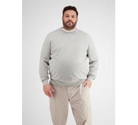 LERROS Strickpullover in Übergröße für Herren mit schmaler Rippstruktur - Broken White Melange 5XL