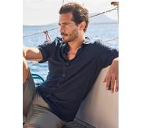 LERROS Stylishes Kurzarmhemd mit raffinierter Rautenstruktur - Classic Navy XXL