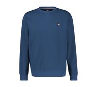Sweatshirt LERROS "Sweatshirt mit Rundkragen aus Baumwollmix, große Größen", Herren, Gr. 3XL, blau (storm blau), 50% Baumwolle, 50% Polyester, Sweatshirts Sweatshirt (29440530-XXXL) storm blau