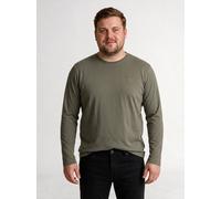 LERROS Sweatshirt mit O-Neck aus Baumwolle in großen Größen - Nordic Olive 6XL