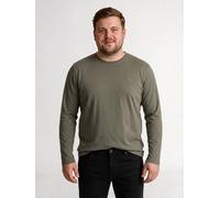 LERROS Sweatshirt mit O-Neck aus Baumwolle in großen Größen - Nordic Olive 4XL