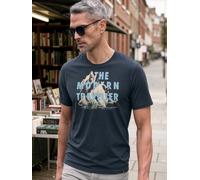 LERROS T-Shirt aus Baumwolle mit lässigem Frontprint und O-Neck - Classic Navy L