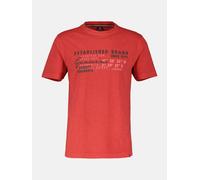 LERROS T-Shirt für Herren in Großen Größen, unifarben - Urban Red 6XL