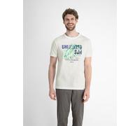 LERROS Herren T-Shirt mit Brustprint - Broken White XL