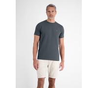 LERROS T-Shirt in softer Seersucker-Qualität mit bequemem O-Neck - Lava Grey M