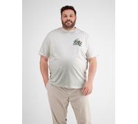 LERROS T-Shirt mit Brustprint in Großen Größen - Broken White 5XL