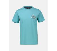 LERROS T-Shirt mit Brustprint in Großen Größen - Coastal Blue 5XL