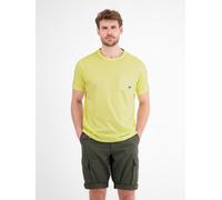 T-Shirt LERROS "LERROS T-Shirt mit Brusttasche", Herren, Gr. XL, gelb (faded gelb), 100% Baumwolle, Rundhals, Kurzarm, Shirts (98642226-XL) faded gelb