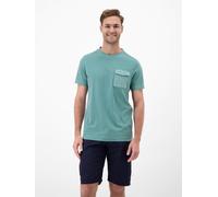 LERROS T-Shirt mit O-Neck und Brusttasche - Soft Teal XXXL