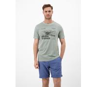 LERROS T-Shirt mit O-Neck und Frontprint - Storm Grey XXXL